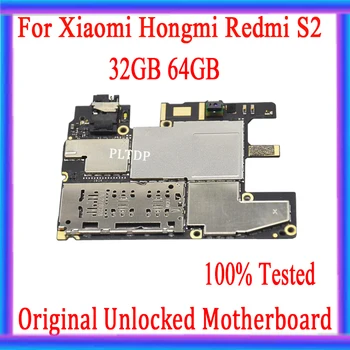 За Xiaomi Hongmi S2 дънна платка Redmi S2 32 GB 64 GB Оригиналната Разблокированная с чипове за Xiaomi Hongmi Redmi S2 Логика на дънната платка