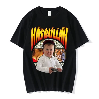 Забавна тениска Хасбуллы Магомедова, Руският блогър, бойна мем, ризи с къс ръкав, летни мъжки блузи