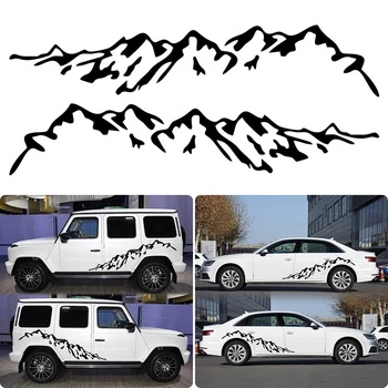 Нов дизайн, автомобилни стикери с планините, колоритен стикер За прозорец на купето, винилови стикери с планините, Украса 180x35 см, автомобилен стайлинг