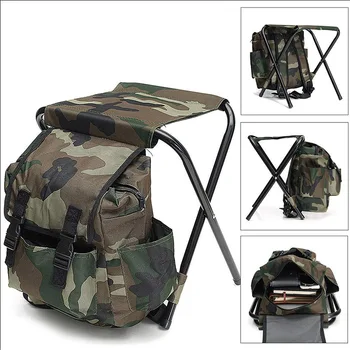 Портативен сгъваем стол за лед на открито с чанта за съхранение и функция за изолация на облегалката на 3-в-1 за отдих, почивка, къмпинг, риболов