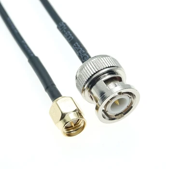 Удлинительный кабел RG174 SMA мъжки BNC штекерный конектор за Коаксиален RF скок с косичкой