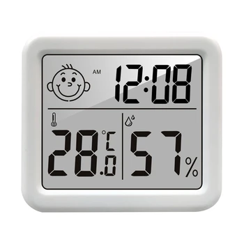 Цифров термогигрометр, стаен термометър, влагомер, тенис на термометър с LCD екран, с температура и влажност