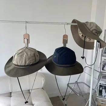 Японската рибарска шапка с завязками, дамски лятна градинска стена за катерене риболовна шапка, тънка дишаща солнцезащитная шапка, мъжка шапка солнцезащитная